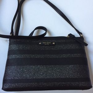 Kate Spade Ramey Purse black and silver